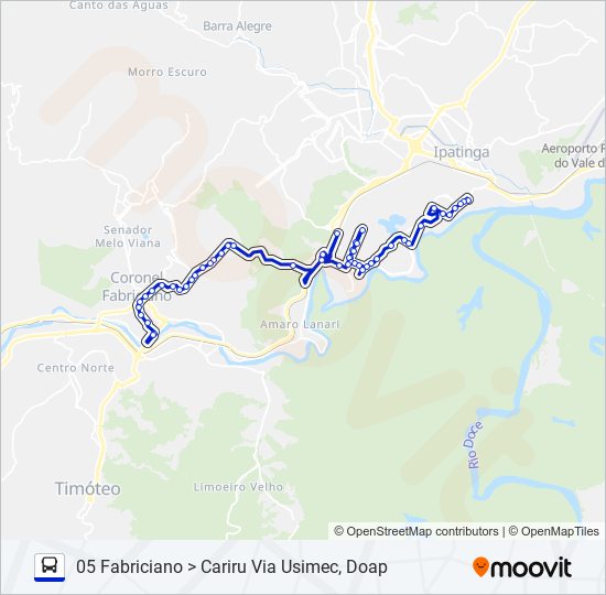 Mapa de UNIVALE 3179 de autobús