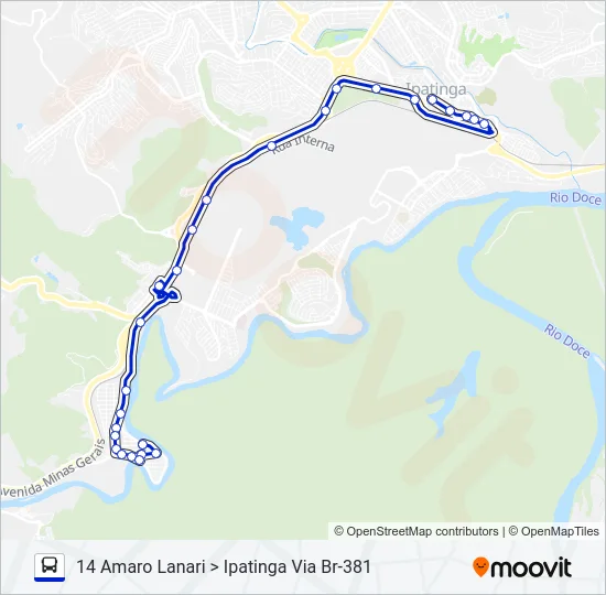 UNIVALE 3181 Bus Line Map