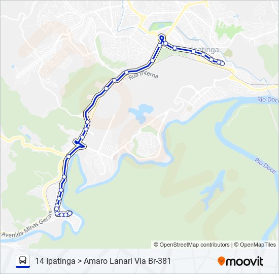 UNIVALE 3181 bus Line Map