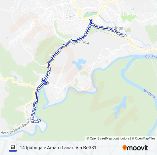 UNIVALE 3181 Bus Line Map