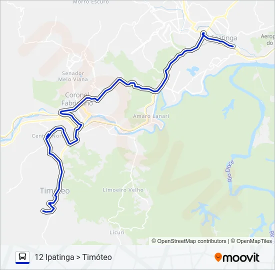 UNIVALE 3182 Bus Line Map
