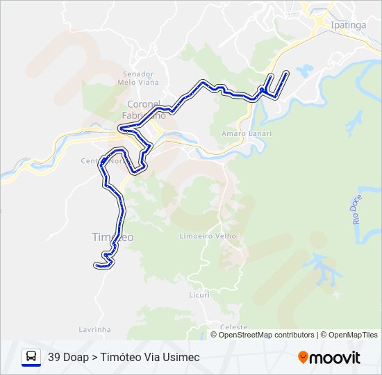UNIVALE 3182 Bus Line Map