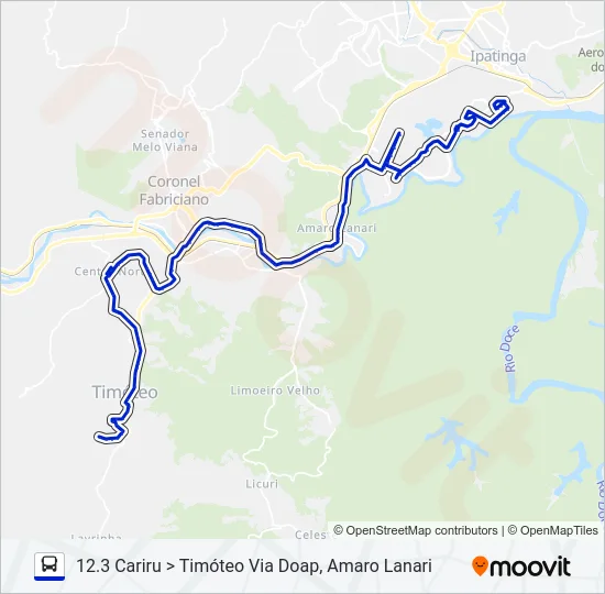 UNIVALE 3182 Bus Line Map
