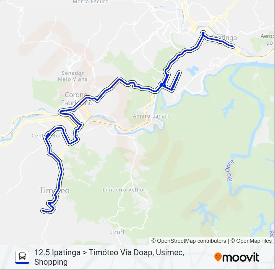 UNIVALE 3182 Bus Line Map