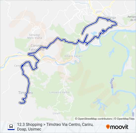 UNIVALE 3182 Bus Line Map