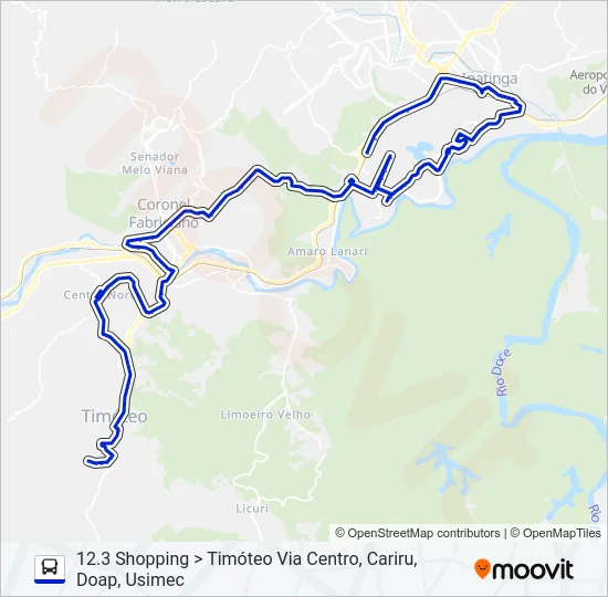 UNIVALE 3182 Bus Line Map