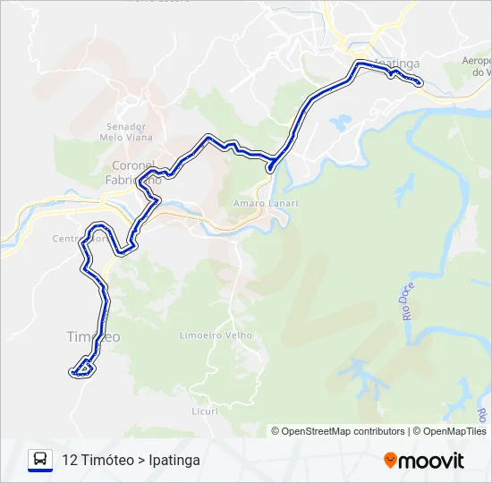 UNIVALE 3182 Bus Line Map