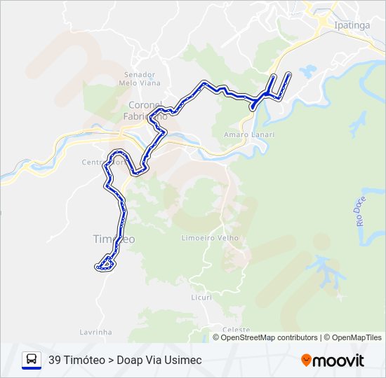 UNIVALE 3182 Bus Line Map