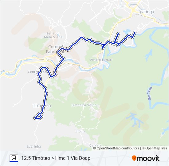 UNIVALE 3182 Bus Line Map