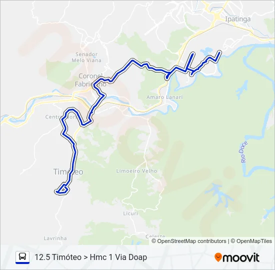 UNIVALE 3182 Bus Line Map