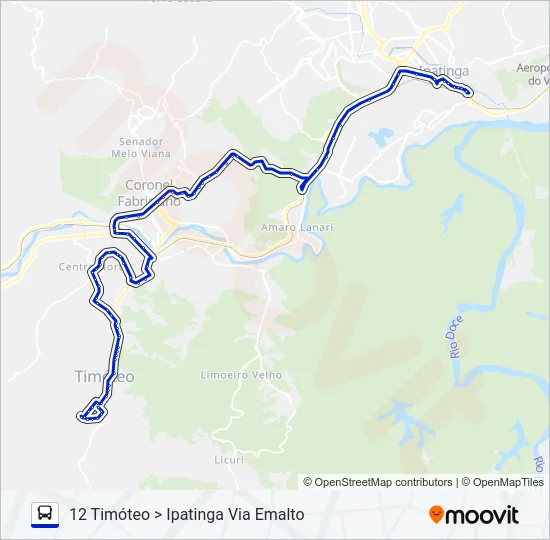 UNIVALE 3182 Bus Line Map