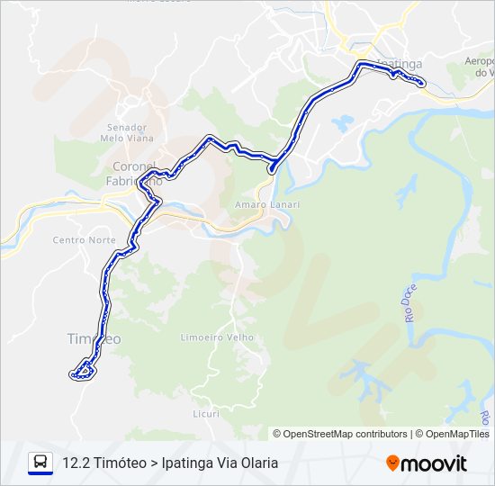 UNIVALE 3182 Bus Line Map