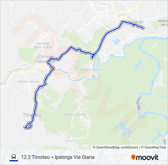 UNIVALE 3182 Bus Line Map