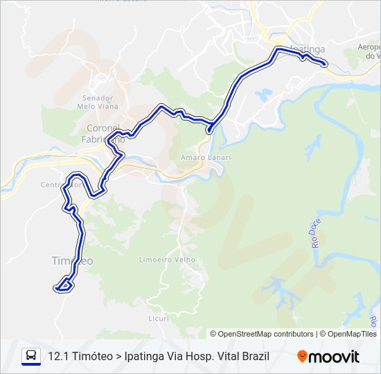 UNIVALE 3182 Bus Line Map