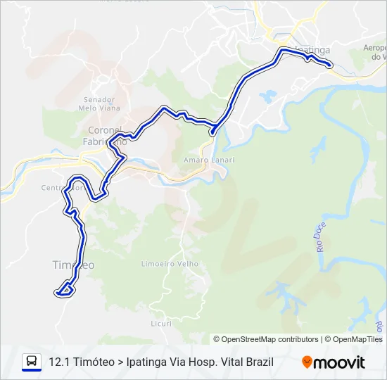 UNIVALE 3182 Bus Line Map
