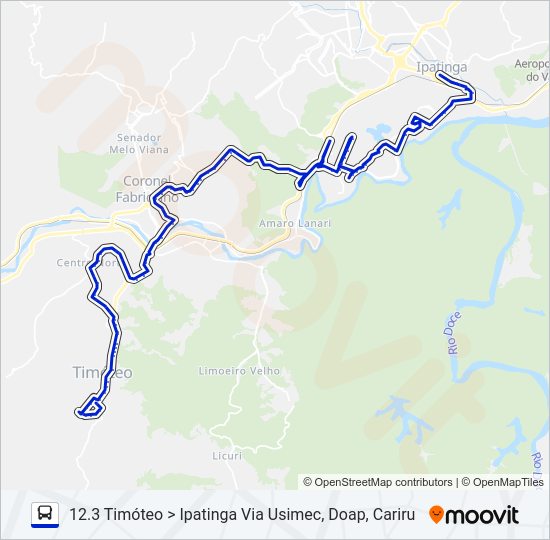 UNIVALE 3182 Bus Line Map