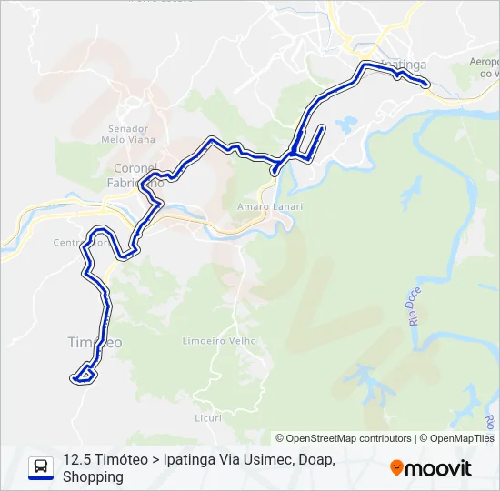 UNIVALE 3182 Bus Line Map