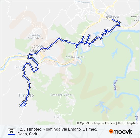 UNIVALE 3182 Bus Line Map