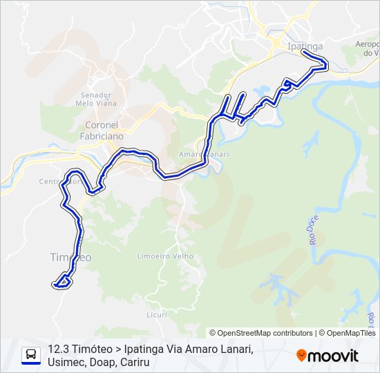 UNIVALE 3182 Bus Line Map