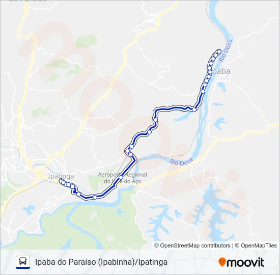 UNIVALE 4664 Bus Line Map