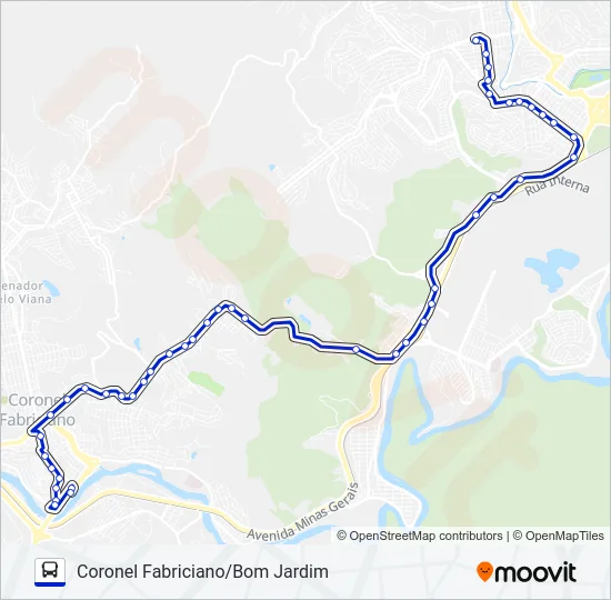 UNIVALE 3182B Bus Line Map