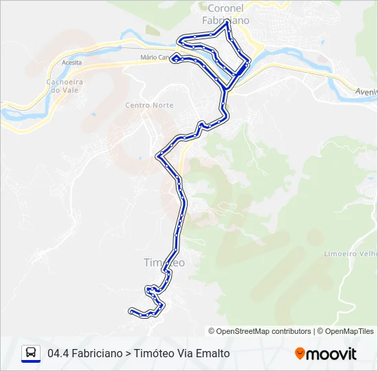 UNIVALE 3182D Bus Line Map
