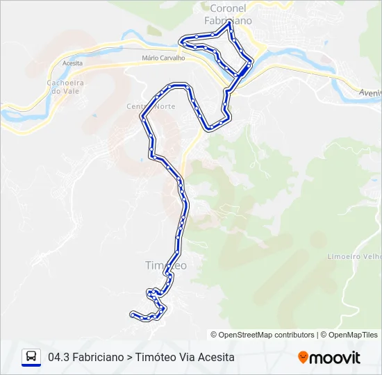 UNIVALE 3182D Bus Line Map