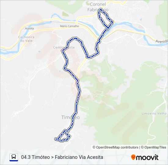 UNIVALE 3182D Bus Line Map
