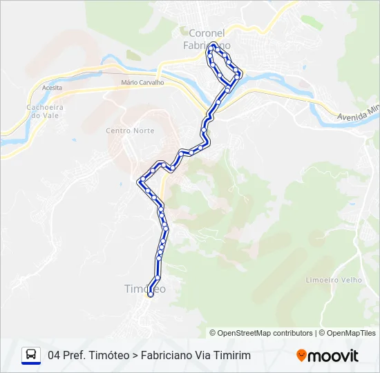 UNIVALE 3182D Bus Line Map