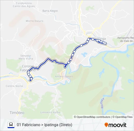 UNIVALE 3182E Bus Line Map