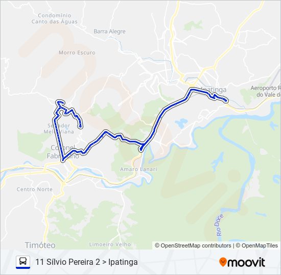 Mapa de UNIVALE 3182F de autobús