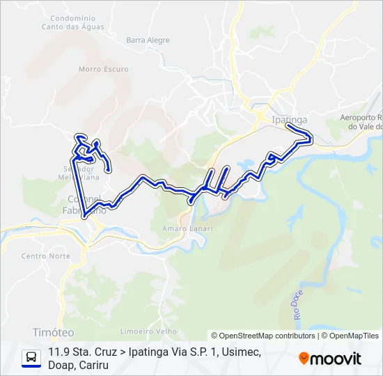 UNIVALE 3182F Bus Line Map