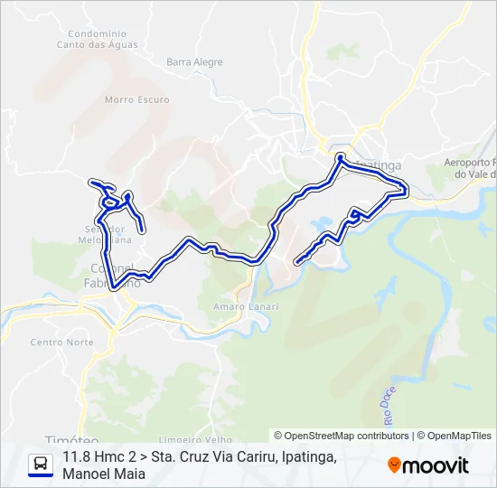 UNIVALE 3182F Bus Line Map