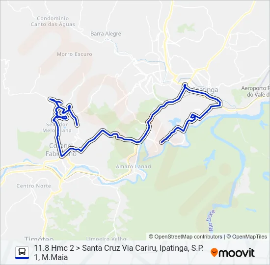 UNIVALE 3182F Bus Line Map