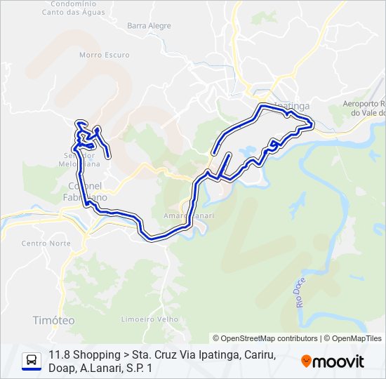 Mapa de UNIVALE 3182F de autobús