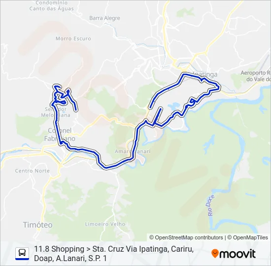 UNIVALE 3182F Bus Line Map