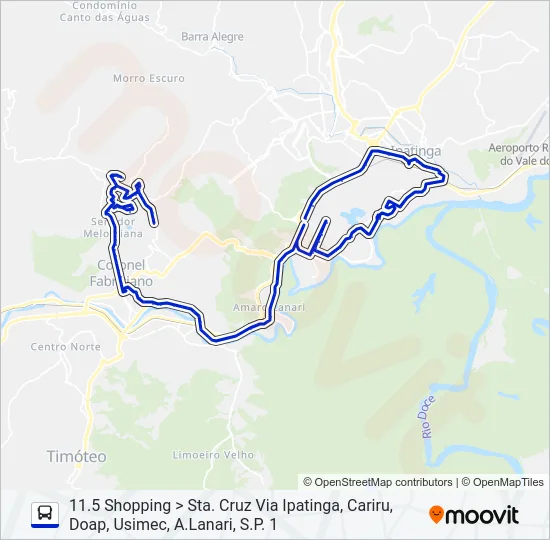 UNIVALE 3182F Bus Line Map