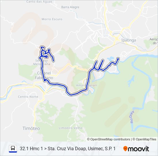 Mapa de UNIVALE 3182F de autobús