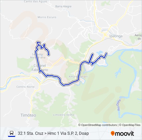 Mapa de UNIVALE 3182F de autobús