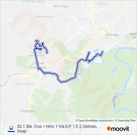 UNIVALE 3182F Bus Line Map