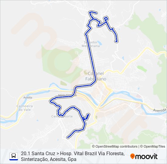 UNIVALE 3182G bus Line Map