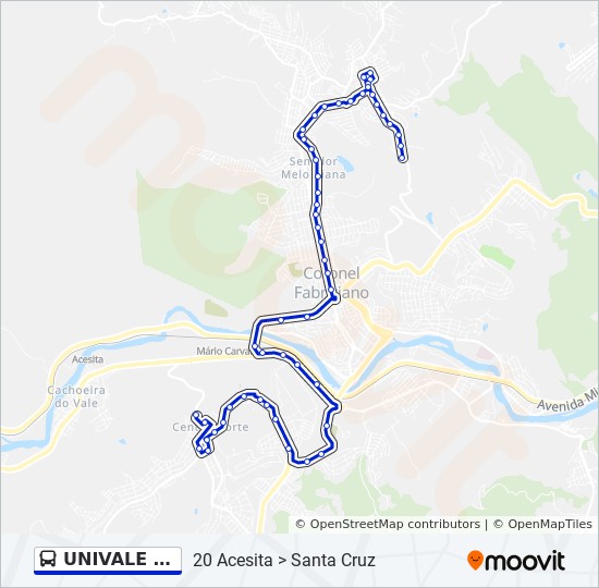UNIVALE 3182G bus Line Map