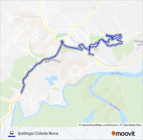 Mapa de UNIVALE 3021-1 de autobús