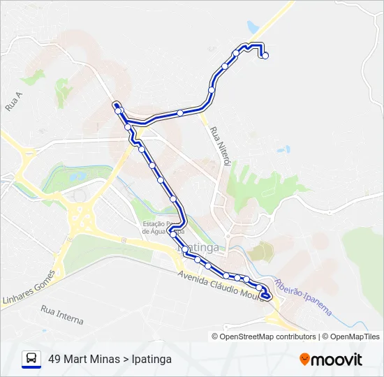 UNIVALE 3021-1 Bus Line Map