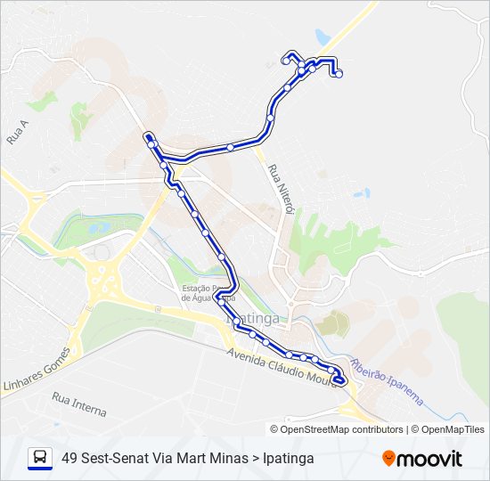 UNIVALE 3021-1 bus Line Map