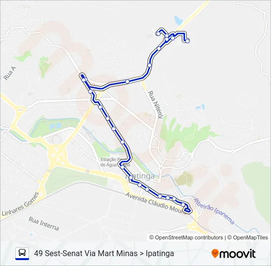 UNIVALE 3021-1 Bus Line Map