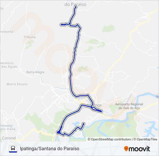 Mapa de UNIVALE 3021-1 de autobús