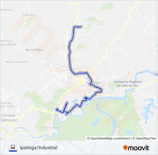 Mapa de UNIVALE 3021-2 de autobús