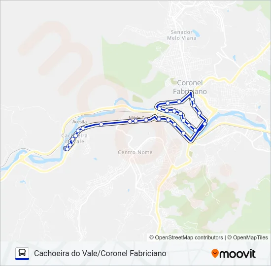 UNIVALE 3182-3 Bus Line Map
