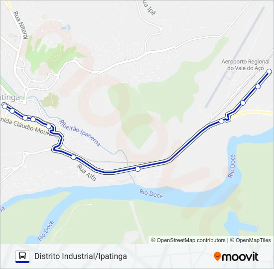 UNIVALE 3962-1 Bus Line Map